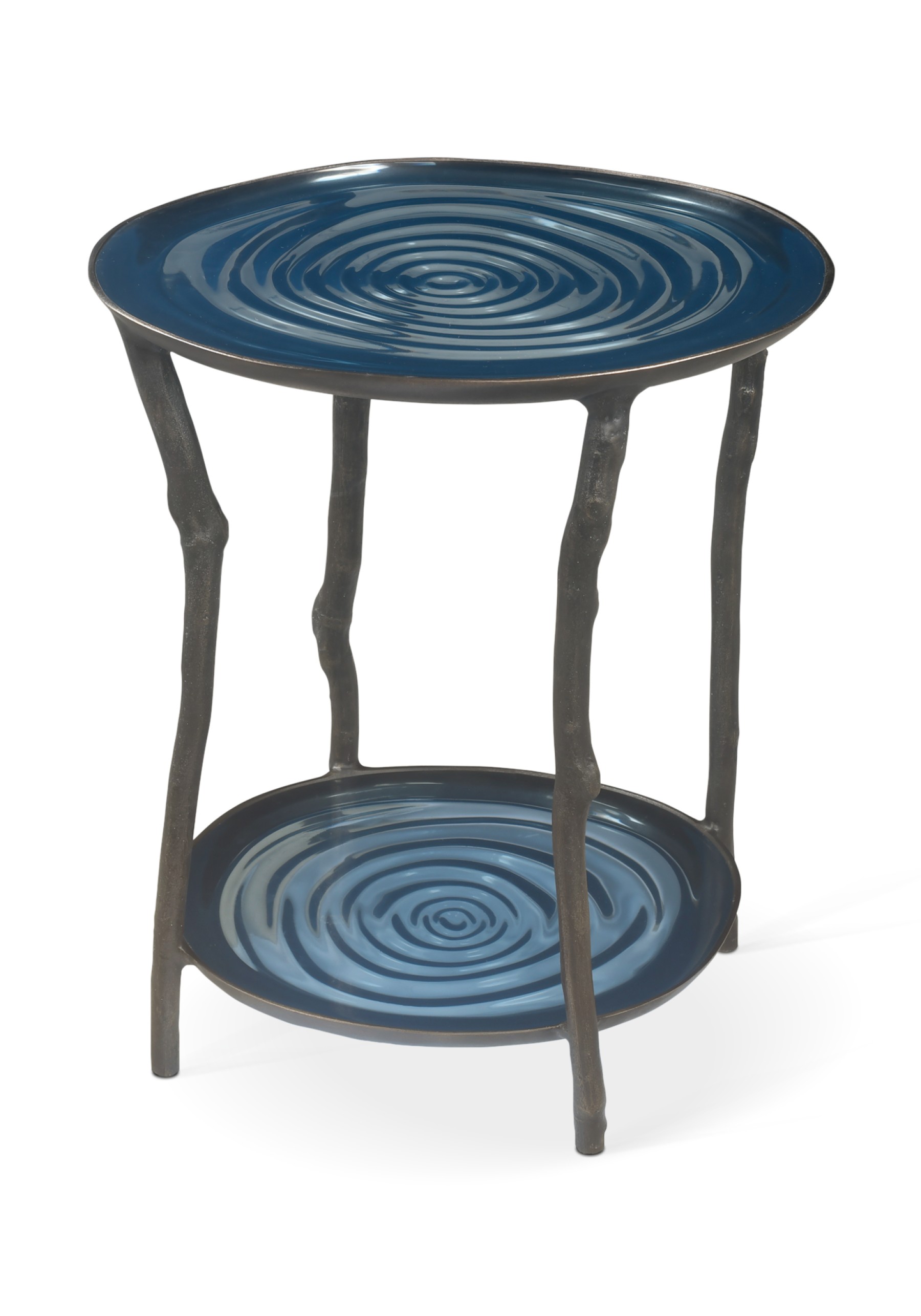 Droplet side table with shelf