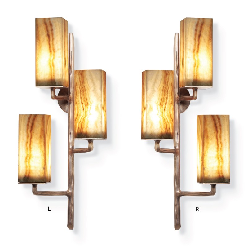 Strider Wall Sconce With Agate Shades