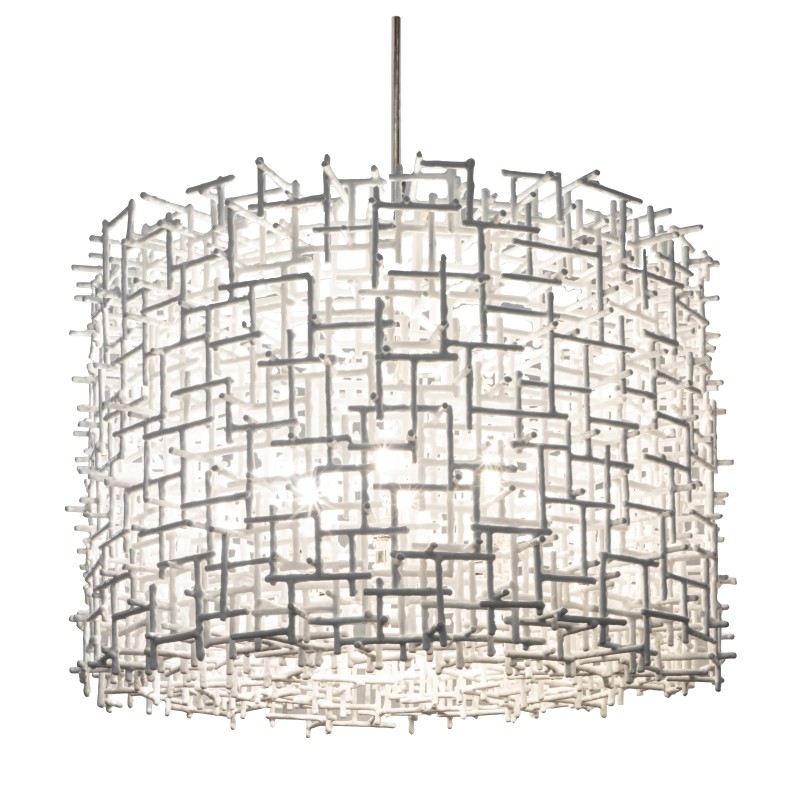 Crosshatch Drum Chandelier